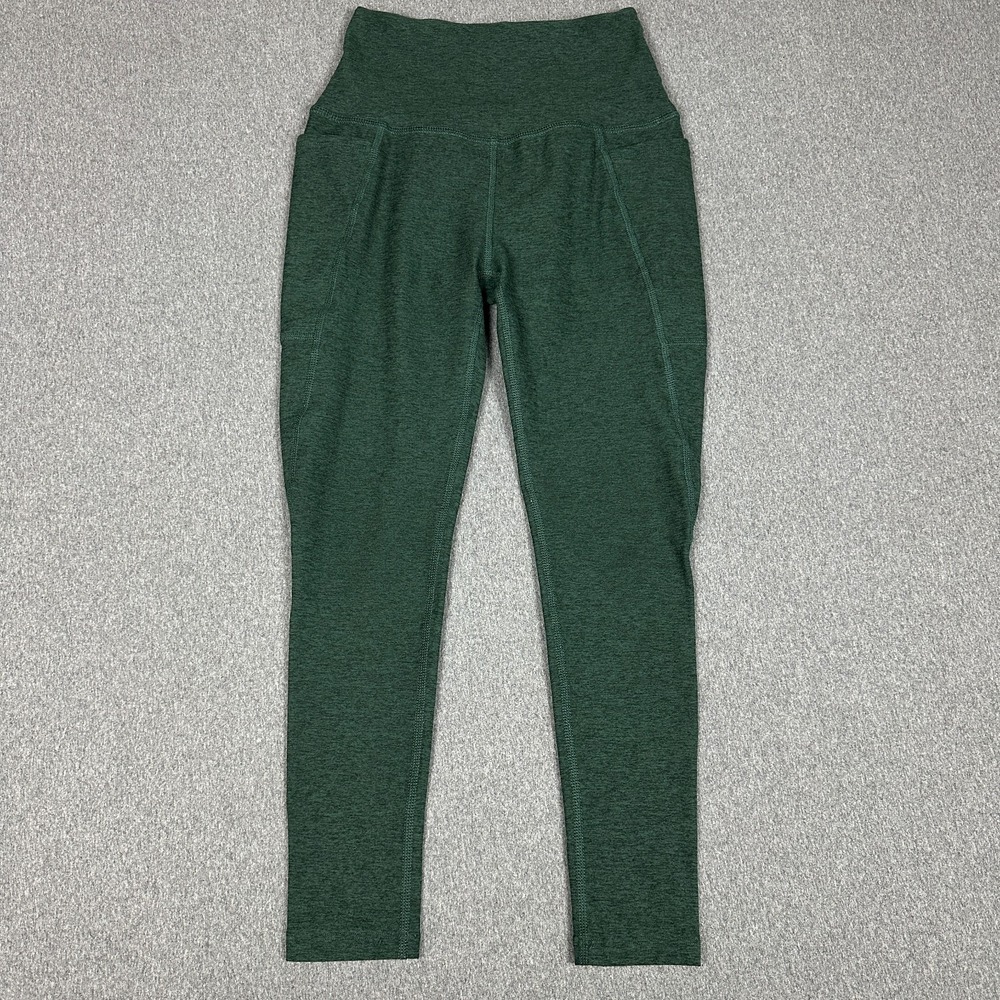 Beyond Yoga Womens Spacedye Out Of Pocket High Waisted Midi Legging Size S Green